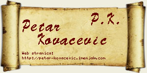 Petar Kovačević vizit kartica